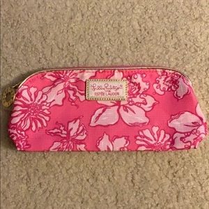 Lilly Pulitzer Estee Lauder Floral Pink Makeup Bag